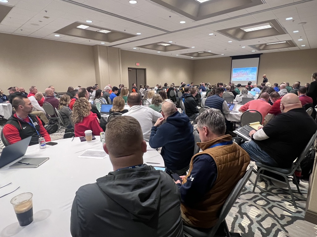 Athletic administrators attending Chaka Johnson's presentation